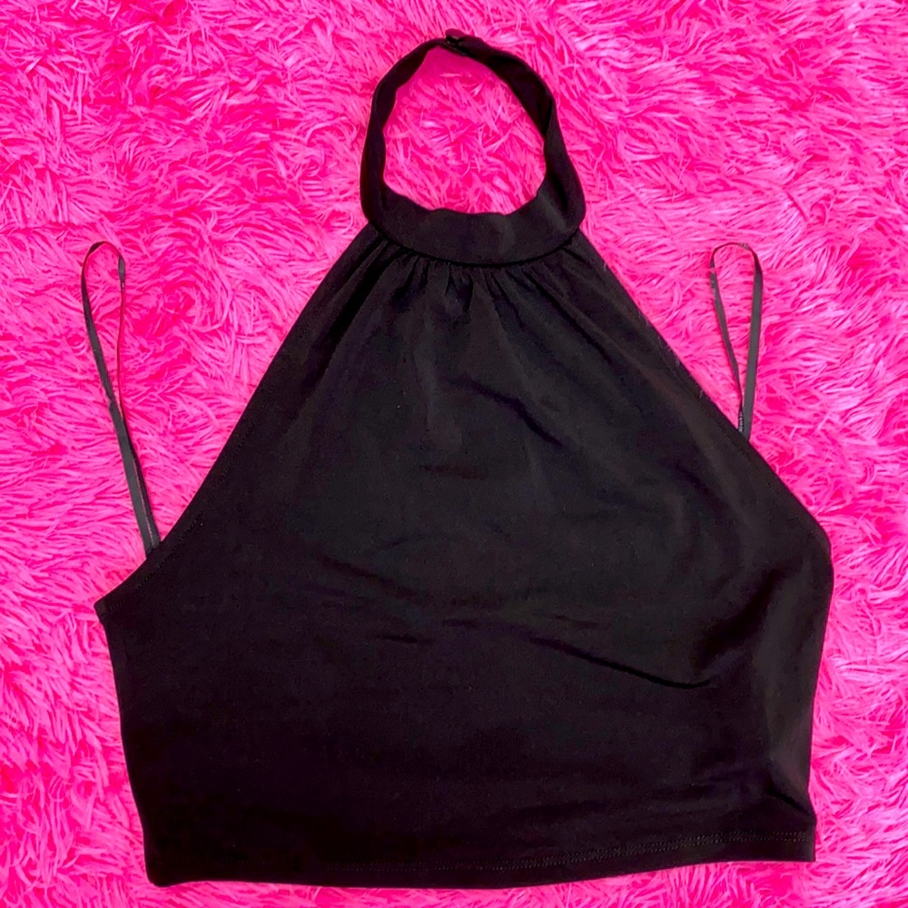 Black halter top